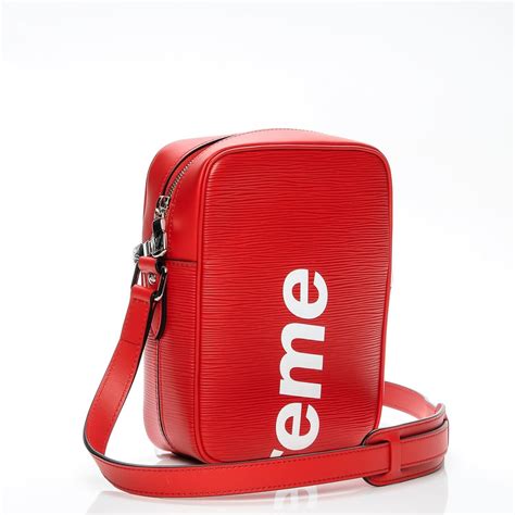 supreme lv messenger crossbody bag|Louis Vuitton x Supreme Danube Epi PM Red .